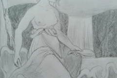 Personification of the  Flegmatic Humour (pencil)